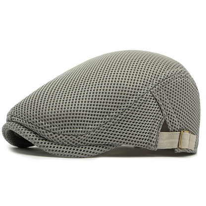 Breathable Flat Cap with Adjustable Strap