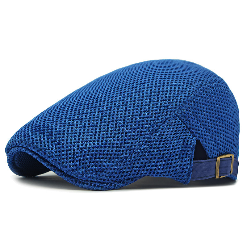 Breathable Flat Cap with Adjustable Strap