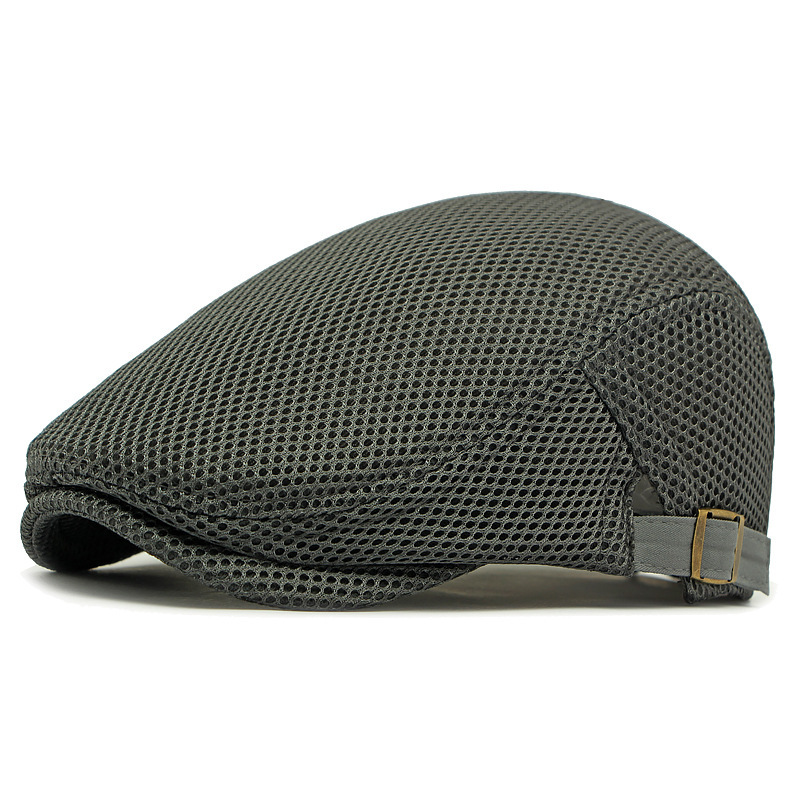 Breathable Flat Cap with Adjustable Strap