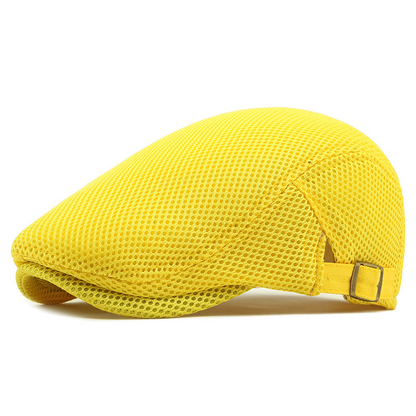 Breathable Flat Cap with Adjustable Strap