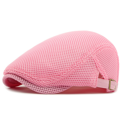 Breathable Flat Cap with Adjustable Strap