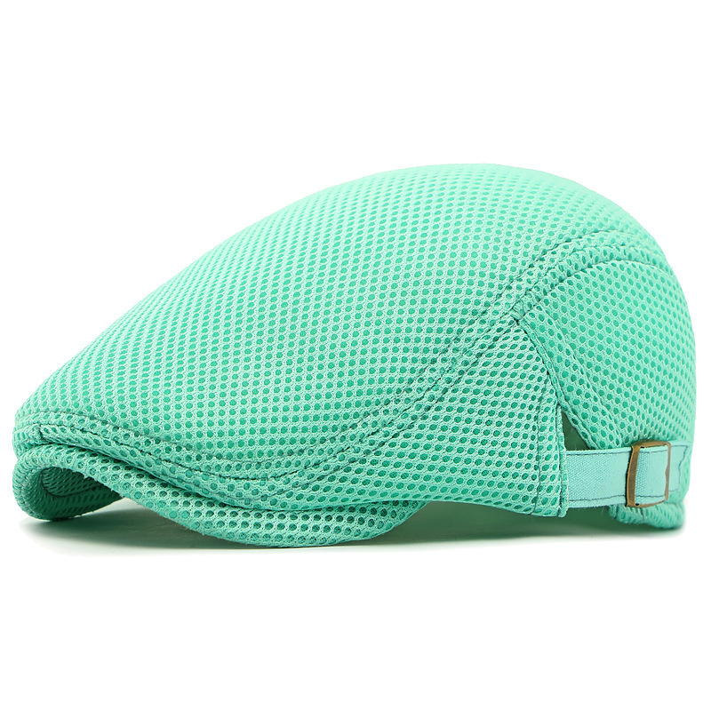 Breathable Flat Cap with Adjustable Strap