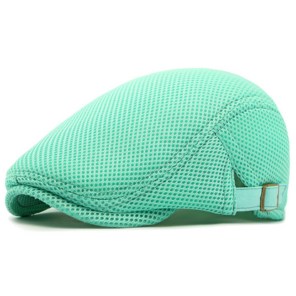 Breathable Flat Cap with Adjustable Strap