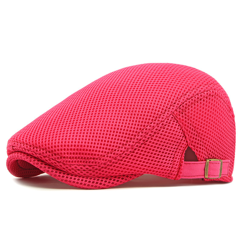 Breathable Flat Cap with Adjustable Strap