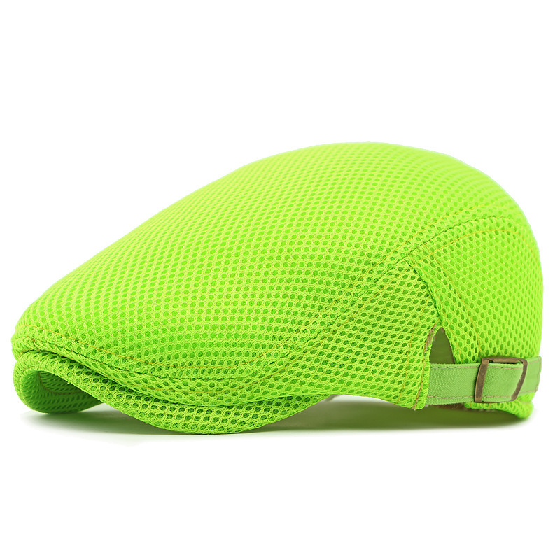 Breathable Flat Cap with Adjustable Strap