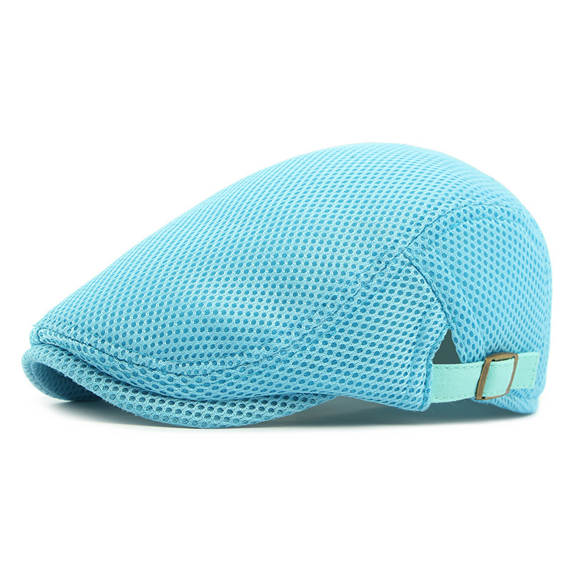 Breathable Flat Cap with Adjustable Strap
