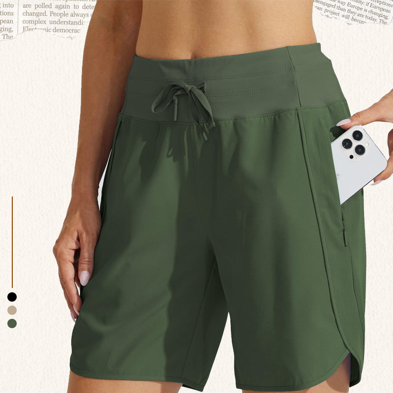 Women's High-Waisted Quick-Dry Athletic Shorts