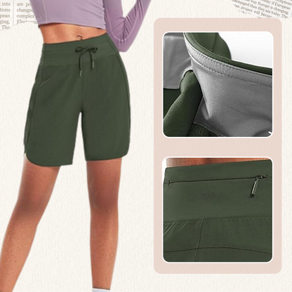 Women's High-Waisted Quick-Dry Athletic Shorts