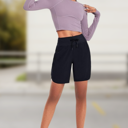 Women's High-Waisted Quick-Dry Athletic Shorts
