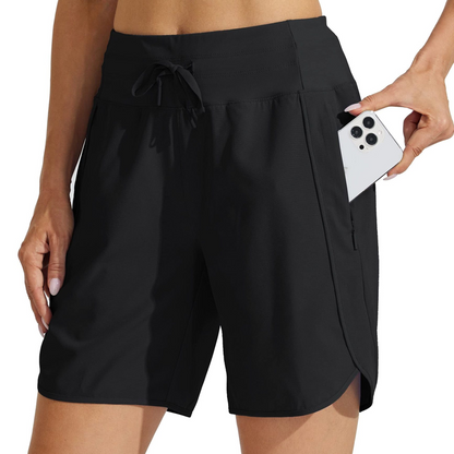 Women's High-Waisted Quick-Dry Athletic Shorts
