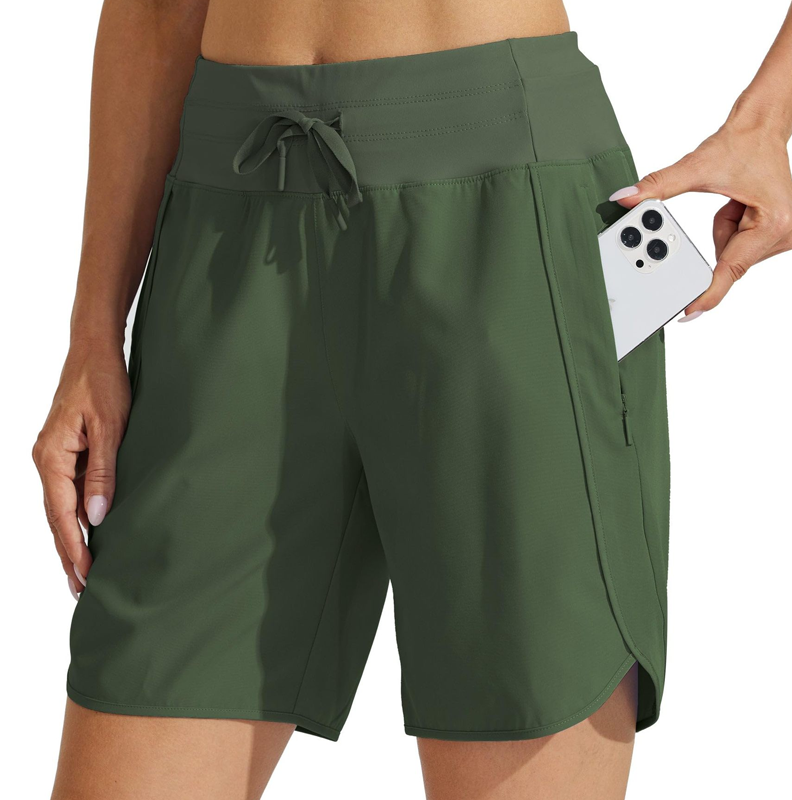 Women's High-Waisted Quick-Dry Athletic Shorts
