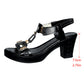 Women's Chunky Heel T-Strap Sandals