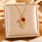 Elegant Rose Pendant Necklace