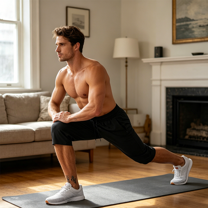 Men's Quick-Dry Athletic Capri Pants with Zipper Pockets
