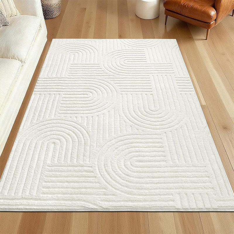 ☁️ Plush Arch Pattern Rug | Soft Textured Floor Carpet with Elegant Curve Design for Cozy Home Decor