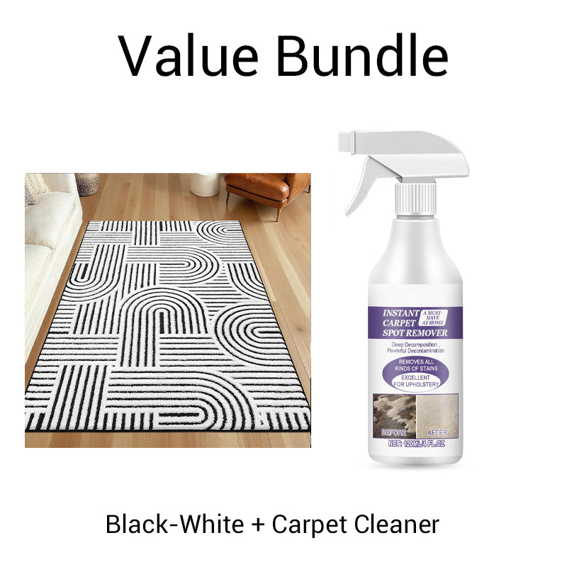 ☁️ Plush Arch Pattern Rug | Soft Textured Floor Carpet with Elegant Curve Design for Cozy Home Decor