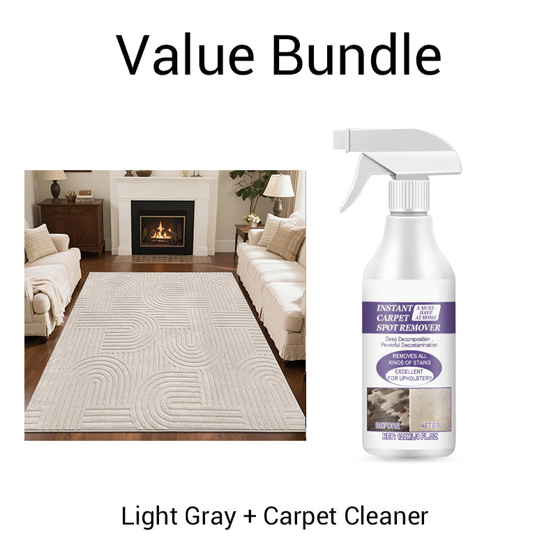☁️ Plush Arch Pattern Rug | Soft Textured Floor Carpet with Elegant Curve Design for Cozy Home Decor