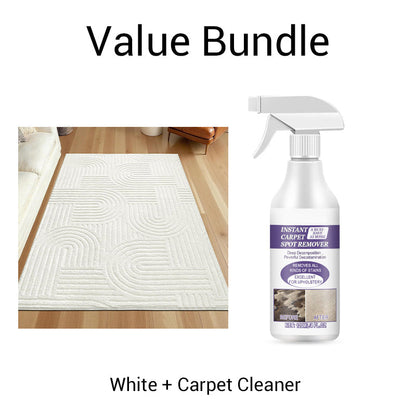 ☁️ Plush Arch Pattern Rug | Soft Textured Floor Carpet with Elegant Curve Design for Cozy Home Decor