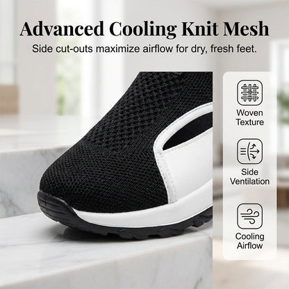 Breathable Cut-out Slip-On Shoes for Women