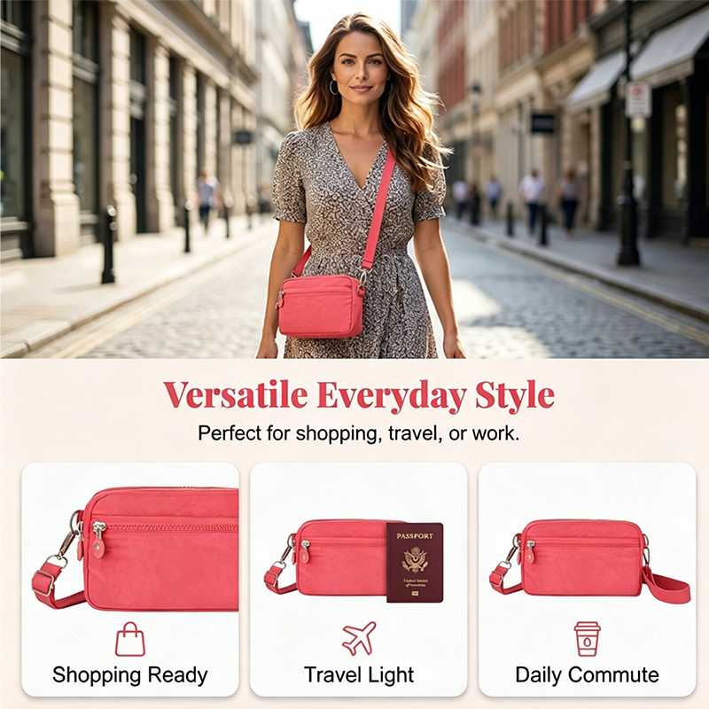 Lightweight Nylon Crossbody Phone Bag