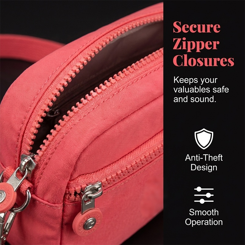 Lightweight Nylon Crossbody Phone Bag