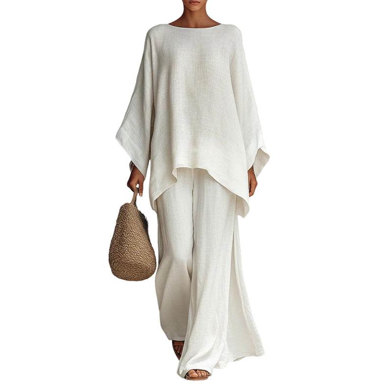Women's Loose Fit Long Sleeve Top & Wide Leg Pants Set✈️FREE SHIPPING