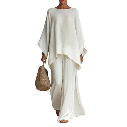 Women's Loose Fit Long Sleeve Top & Wide Leg Pants Set✈️FREE SHIPPING