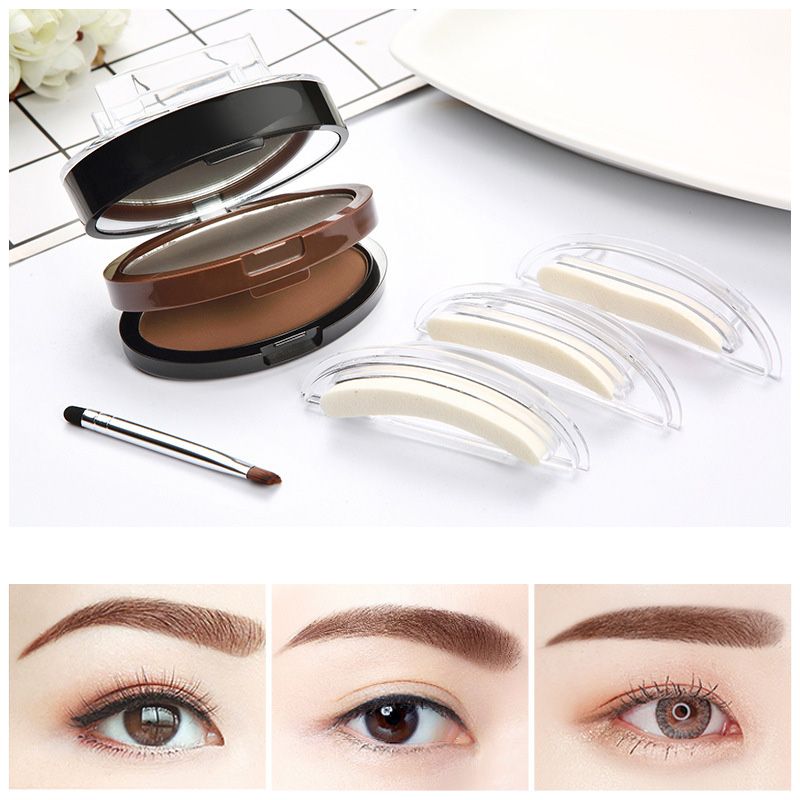 ⏰Instant Adjustable Eyebrow Stamp – Two‑color brow powder, waterproof & smudge‑proof. Natural, full brows in seconds! 💕🎀