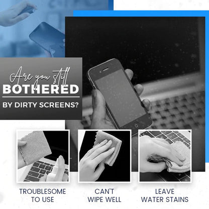 📱 LIMITED-TIME 50% OFF! ✨ 2-in-1 Screen Cleaner & Microfiber Cloth – Portable, Residue-Free, Gentle 🧽