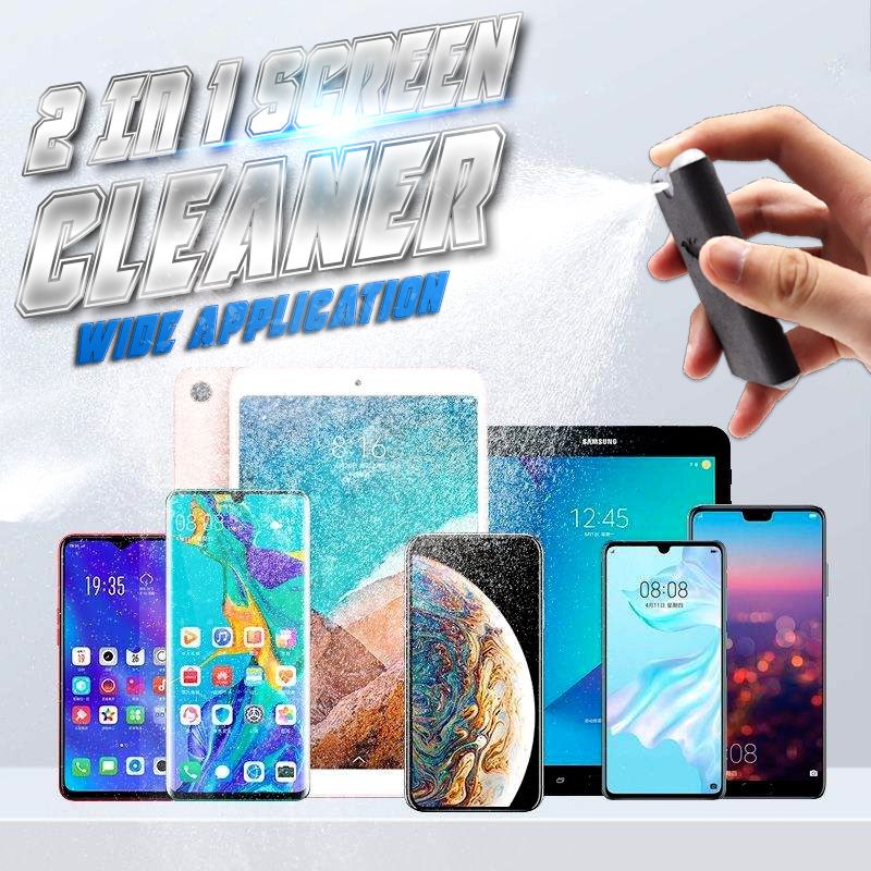 📱 LIMITED-TIME 50% OFF! ✨ 2-in-1 Screen Cleaner & Microfiber Cloth – Portable, Residue-Free, Gentle 🧽