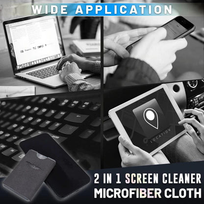 📱 LIMITED-TIME 50% OFF! ✨ 2-in-1 Screen Cleaner & Microfiber Cloth – Portable, Residue-Free, Gentle 🧽