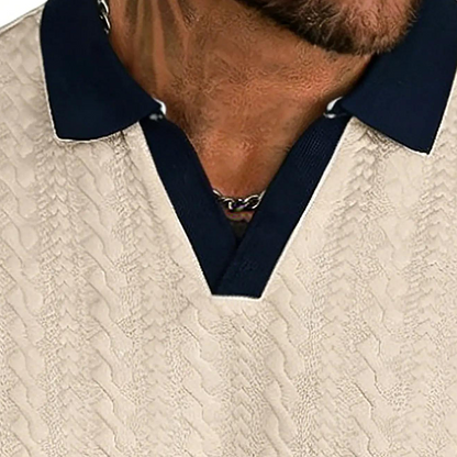 Men's Casual Textured Short-Sleeve Top