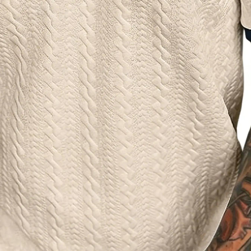 Men's Casual Textured Short-Sleeve Top