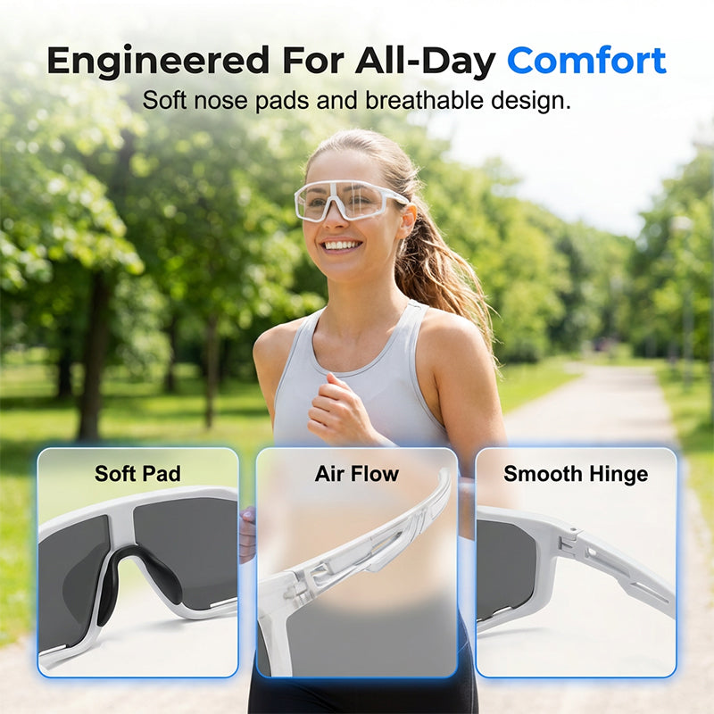 Photochromic Cycling Sunglasses with UV400 Protection