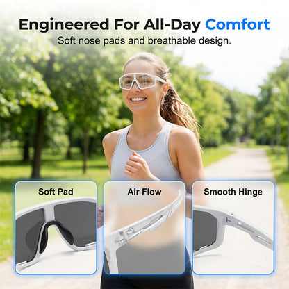 Photochromic Cycling Sunglasses with UV400 Protection