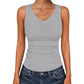 Women's V-Neck Ribbed Knit Tank Top