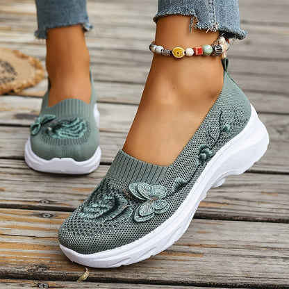 Women's Breathable Flyknit Slip-On Shoes