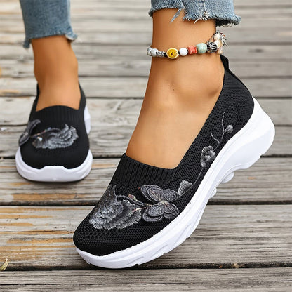 Women's Breathable Flyknit Slip-On Shoes