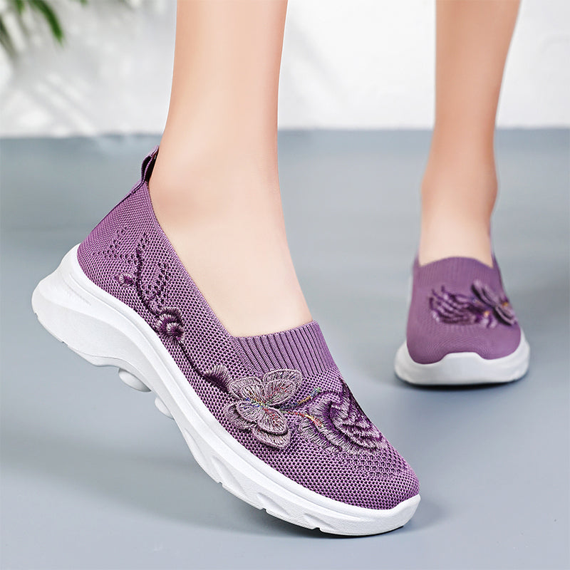 Women's Breathable Flyknit Slip-On Shoes