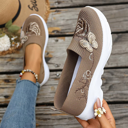 Women's Breathable Flyknit Slip-On Shoes