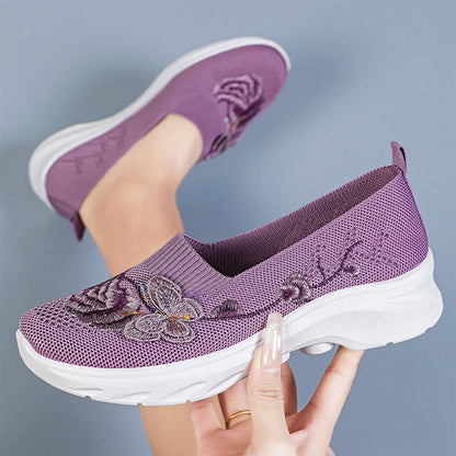 Women's Breathable Flyknit Slip-On Shoes