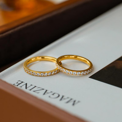 Minimalist Pave Zircon Ring for Women