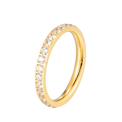 Minimalist Pave Zircon Ring for Women