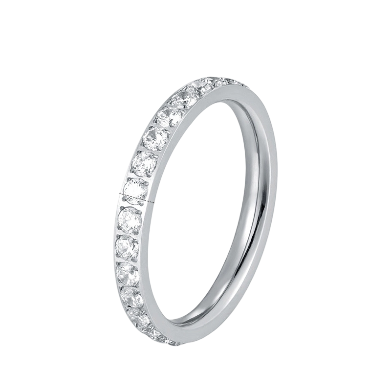 Minimalist Pave Zircon Ring for Women