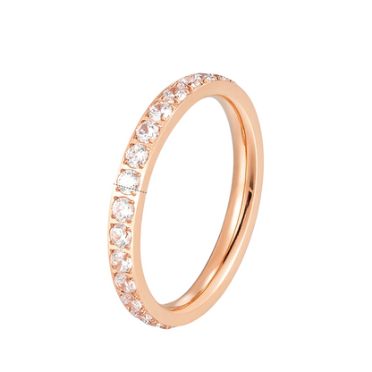 Minimalist Pave Zircon Ring for Women