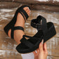 Women's Braided Strap Wedge Sandals