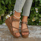 Women's Braided Strap Wedge Sandals