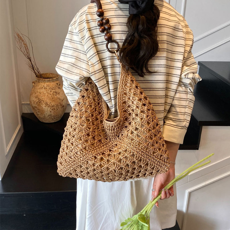 Artisanal Woven Tote with Inner Lining