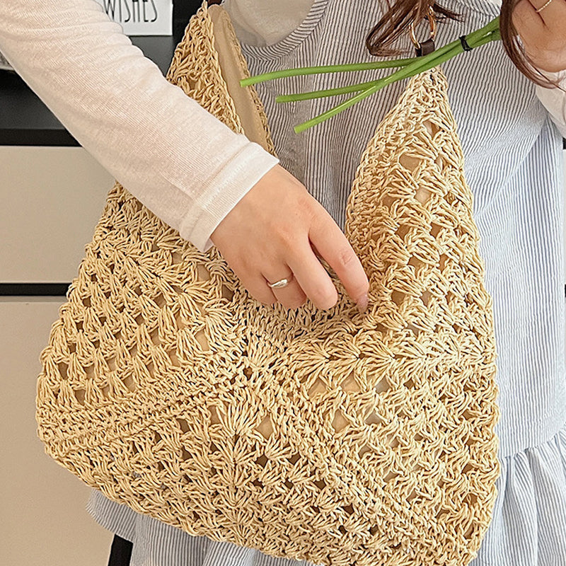 Artisanal Woven Tote with Inner Lining