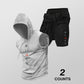 Men's Athletic Sleeveless Hoodie & Shorts Set